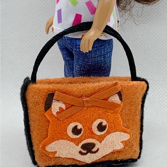 2 Fox Beanies And 2  Fox Purses For 6 Inch Doll - Picture 4 of 8
